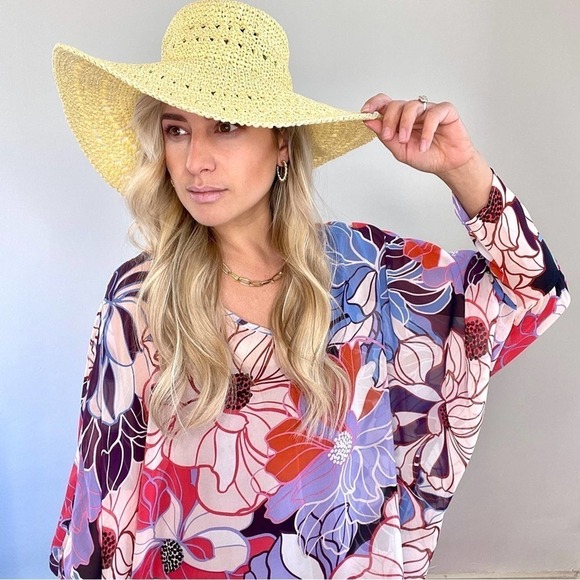 A. New Day Floppy Straw Hat - Picture 1 of 7